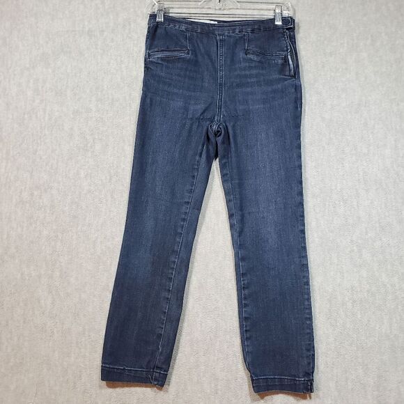 Anthropologie Leggings Womens 27 Blue Denim Straight Leg High Rise Jean - Picture 1 of 11
